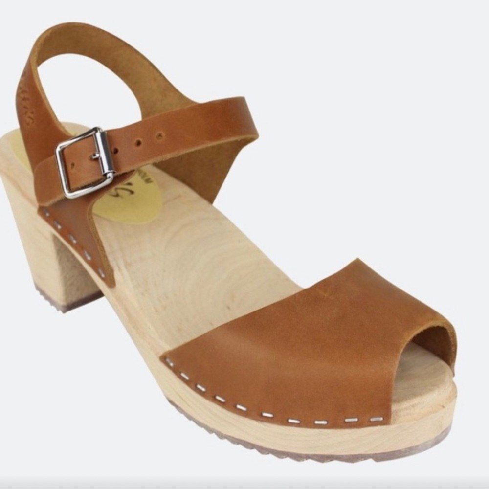 Lotta Clogs, Brown Leather